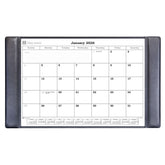 Black Leather Desk Pad w/ Calendar Insert, 34  x 20